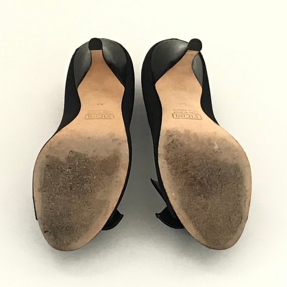 Giuseppe Zanotti Black Satin with Swarovski flower - Picture 6 of 8